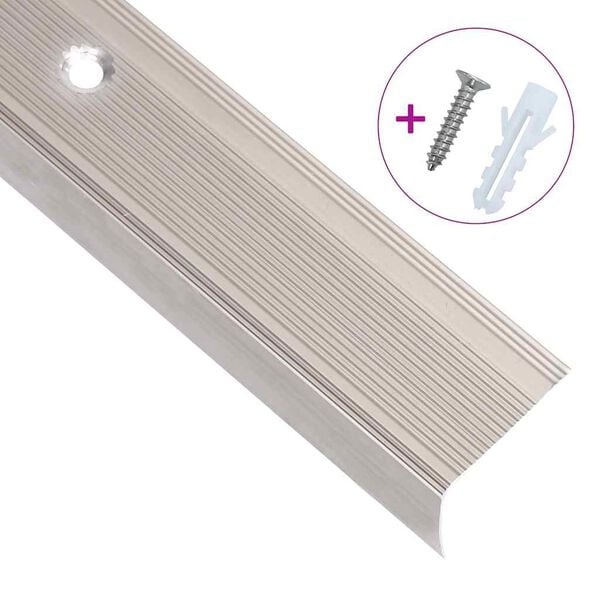 vidaXL Trappeneser L-form 5 stk aluminium 90 cm champagne