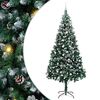 vidaXL Kunstig juletre med 300 LED gr&oslash;nn 240 cm PVC og St&aring;l og Plast