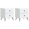 vidaXL Nattbordskap 2 stk. Hvit 43 x 34,5 x 47,5 cm Konstruert tre