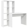 vidaXL Skrivebord Hvit Konstruert tre 138,5 x 55 x 143 cm
