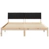 vidaXL Sengestamme Brunt og svart 150 x 200 cm Heltre furu