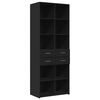 vidaXL Highboard svart 70x42,5x185 cm konstruert tre