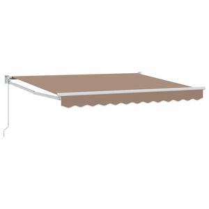 vidaXL Uttrekkbar markise Gr&aring;brun 3,5 x 2 m