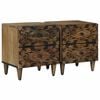 vidaXL Nattbordskap 2 pcs Brun 40 x 33,5 x 46 cm Massiv mango tre