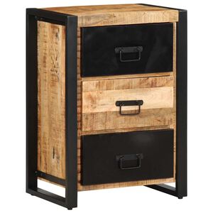 vidaXL Skuffeskap 50x35x70 cm grovt heltre mangotre