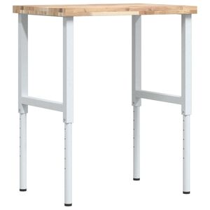 vidaXL Arbeidsbenk 80x60x(73-99,5) cm heltre akasie rektangul&aelig;r
