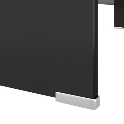 vidaXL TV-benk glass svart 100x30x13 cm