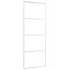vidaXL Skyvedør ESG-glass og aluminium 76x205 cm hvit