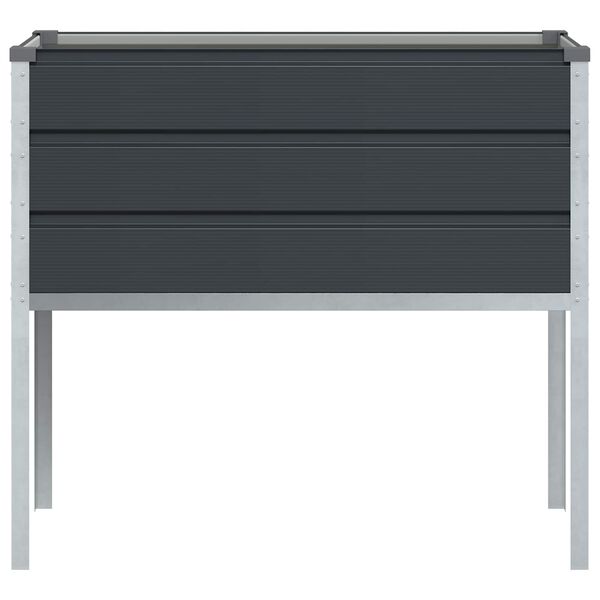 vidaXL Plantekassed Antrasitt 100 x 45 x 90 cm Galvanisert St&aring;l