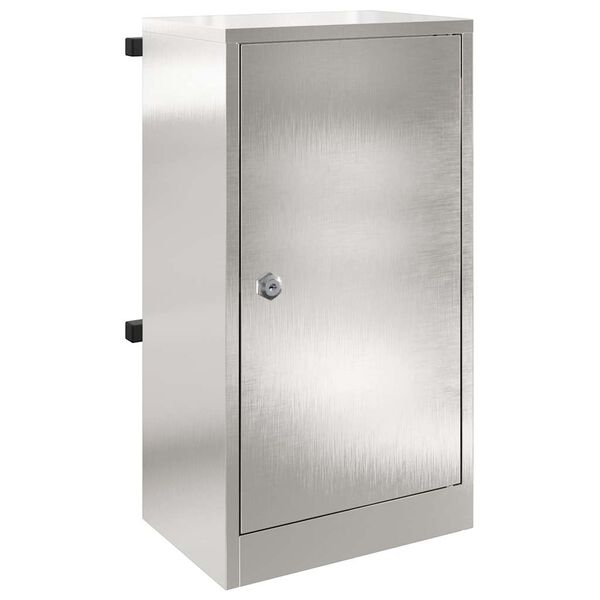 vidaXL postkasse Svart 30 x 23 x 55 cm Rustfritt stål