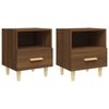 vidaXL Nattbord 2 stk brun eik 40x35x47 cm