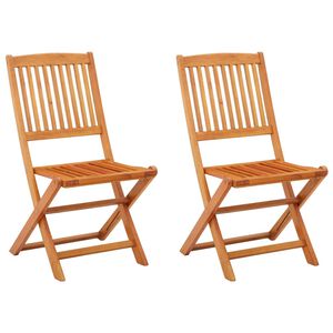 vidaXL Klappstoler 2 stk heltre eukalyptus