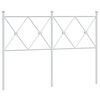 vidaXL Sengegavl i metall hvit 120 cm