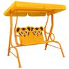 vidaXL Hengebenk gul 115x75x110 cm stoff