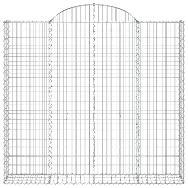 vidaXL Gabionkurver buede 3 stk 200x30x180/200 cm galvanisert jern