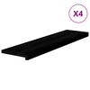 vidaXL Trappetrinn 4 stk brunsvart 100x25x2 cm heltre eik