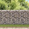 vidaXL Gabion med deksler galvanisert st&aring;l 80x20x100 cm
