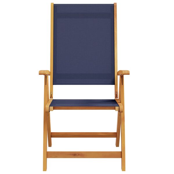 vidaXL Sammenleggbare hagestoler 2 stk heltre akasie og textilene