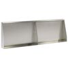 vidaXL St&oslash;ttemur 2 stk. 60 x 12 x 40 cm Rustfritt st&aring;l S&oslash;lv