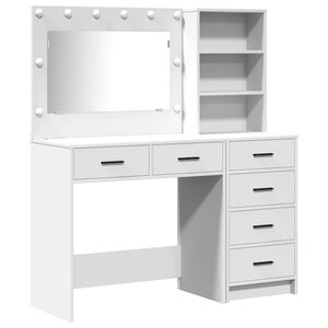 vidaXL Sminkebord 2 stk. Hvit 78.5 x 41 x 135 cm Konstruert tre