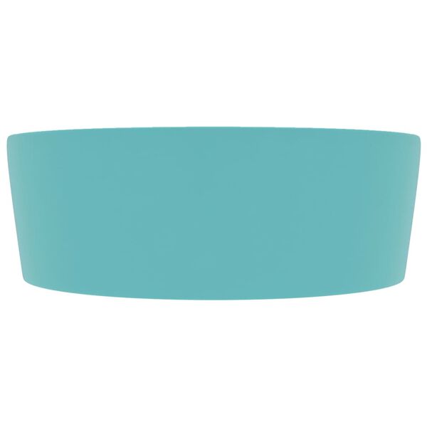 vidaXL Luksuri&oslash;s servant med overl&oslash;p matt lysegr&oslash;nn 36x13 cm keramisk