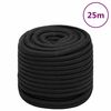 vidaXL B&aring;ttau helsvart 16 mm 25 m polypropylen