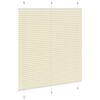 vidaXL Pliss&eacute;gardin krem 115x100 cm Stoffbredde 114,4 cm Polyester