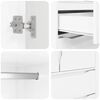vidaXL Kabinett H&oslash;gglans Hvit 79,5 x 49 x 156 cm Konstruert tre