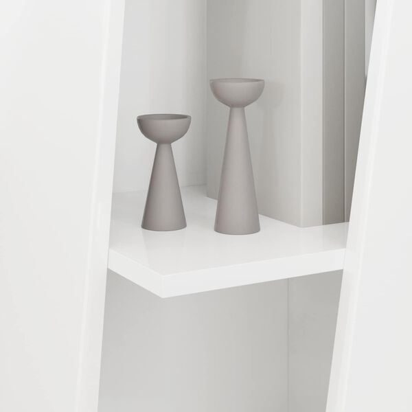 vidaXL Sidehylle H&oslash;yglanset hvit 33 x 32 x 100,5 cm Konstruert tre