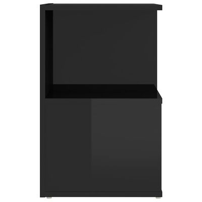 vidaXL Nattbord høyglans svart 35x35x55 cm sponplate