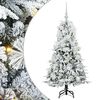 vidaXL Kunstig sammensatt juletre med 150 LED Hvit 120 cm PE og PVC