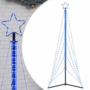 vidaXL LED Juletre 525 LEDs Bl&aring; 302 cm