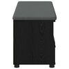 vidaXL Gangbenk Svart Eik 100 x 38 x 46 cm Sponplate og Polstret Stoff