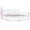 vidaXL Sengeramme i metall med hode- og fotgavl hvit 200x200 cm