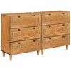 vidaXL Serviesskap 2 stk. 120 x 33,5 x 75 cm heltre mango Brun
