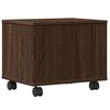 vidaXL Skriverstativ med hjul brun eik 41x32x34,5 cm