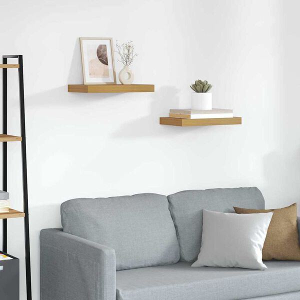 vidaXL Vegghylle 2 pcs Beige 40 x 23,5 x 4 cm Konstruert tre