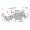 vidaXL Hagesofaer med puter 8 deler brun polyrotting akasie