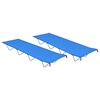 vidaXL Campingsenger 2 stk 180x60x19 cm oxfordstoff og st&aring;l bl&aring;