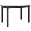 vidaXL Spisebord svart 114x71x75 cm heltre gummitre
