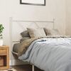 vidaXL Utskiftbar sengegavl i metall hvit 90 cm