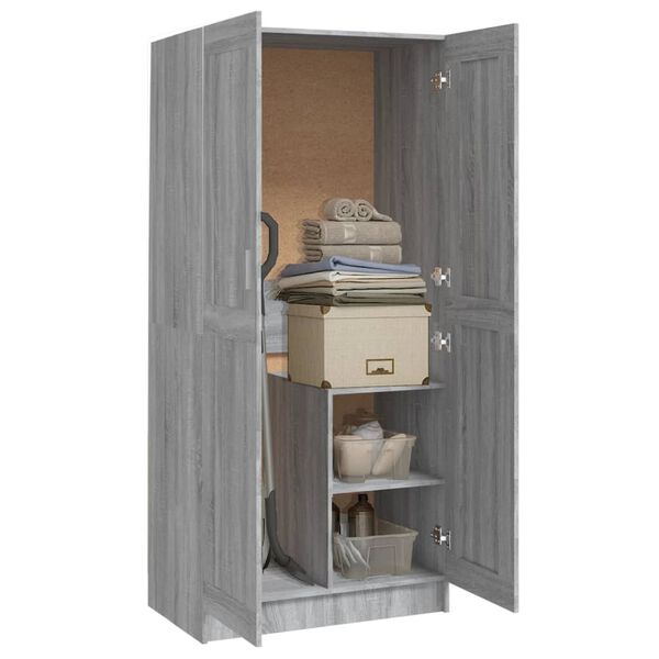vidaXL Garderobe gr&aring; sonoma 82,5x51,5x180 cm konstruert tre