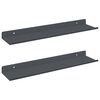 vidaXL Flytende hylle 2 pcs Antrasitt 40 x 8,5 x 2,5 cm St&aring;l