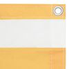 vidaXL Balkongskjerm hvit og gul 120x500 cm oxfordstoff