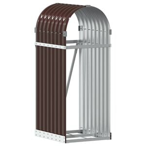 vidaXL Vedholder brun 40x45x100 cm galvanisert st&aring;l