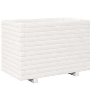 vidaXL Plantekasse hvit 70x40x49,5 cm heltre furu