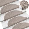 vidaXL Selvklebende trappematter sisal 30 stk 56x17x3 cm platina