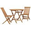 vidaXL Hage Spisegruppe 3 pcs Brun Heltre teak