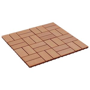 vidaXL Terrasseflis 22 pcs teak 30 x 30 cm WPC