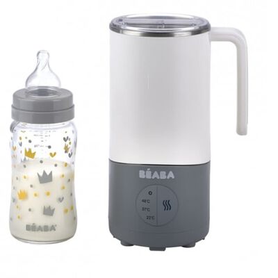 Beaba Babymelkvarmer Milk Prep 450 ml hvit og grå